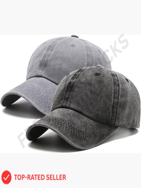 Vintage Washed Distressed Baseball Cap Unisex Adjustable Metal Buckle Back main image 7